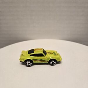 Hot Wheels 1974 Micro Mini Porsche 911 Turbo Lime Green Die-Cast
